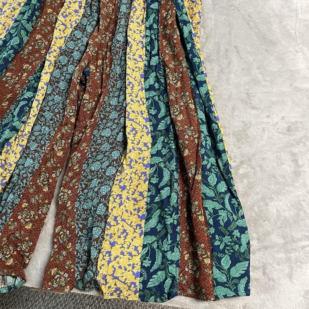 Easel NWT Patchwork Floral Jumper Dress Women's Small Boho Sleeveless Maxi - Picture 4 of 13